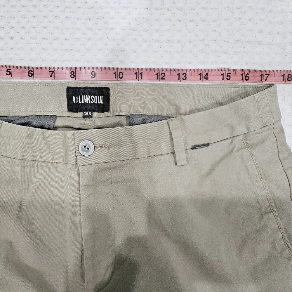 Linksoul Crosby Chino Pant – Khaki 35x32 | Premium Lightweight Slacks